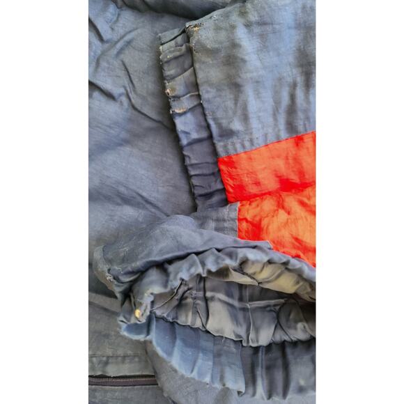 New England Patriots 90s STARTER puffer Pullover jacket yth L blue NFL Pro vtg - Picture 5 of 12